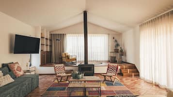 Villa Master | Living area | Fireplace, table tennis, toys, books