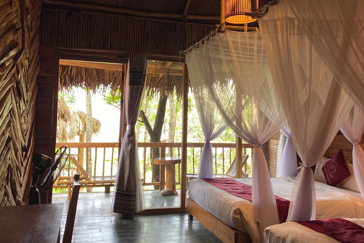 Family Room, Garden View | Premium bedding, iron/ironing board, free WiFi, bed sheets