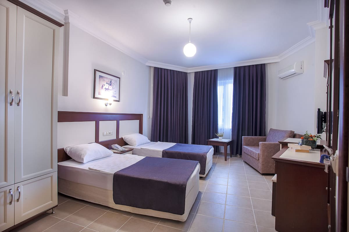 Minibar, desk, WiFi (free), bed sheets