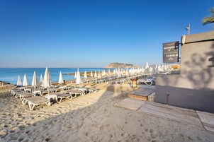 Private beach nearby, sun loungers, beach umbrellas, beach towels