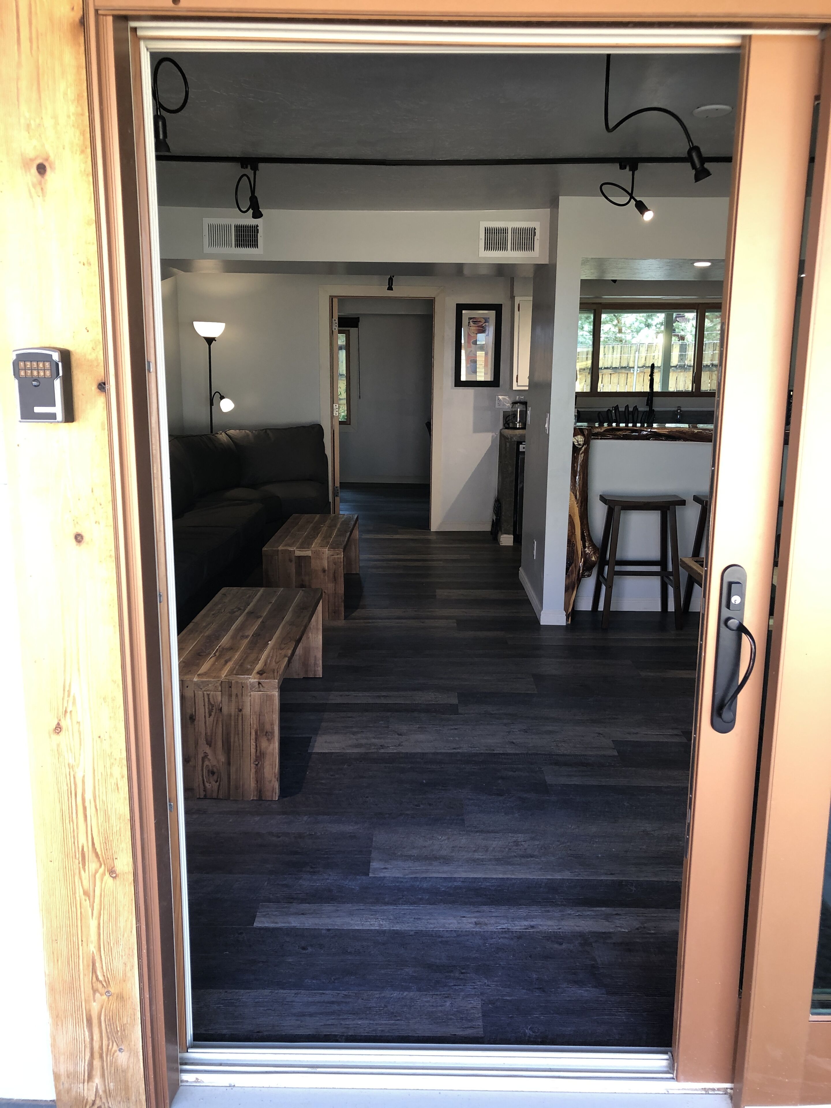Front door view into living room