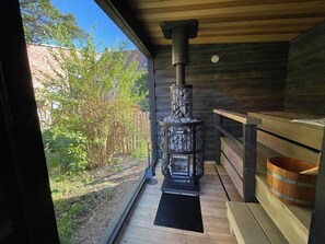 Sauna - traumHaff® memorial Summer by the Sea, private NORDICSPA, 2 fireplaces, boat, dog (Rieth am See)