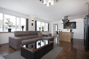 Superior Apartment, 2 Bedrooms | Living area | Flat-screen TV - Bella's Apartments (Reykjavik)