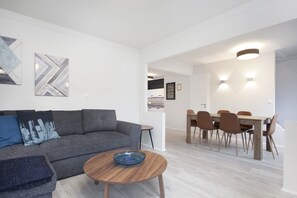 Apartment, 2 Bedrooms | Living area | Flat-screen TV - Norðurey Apartments (Reykjavik)