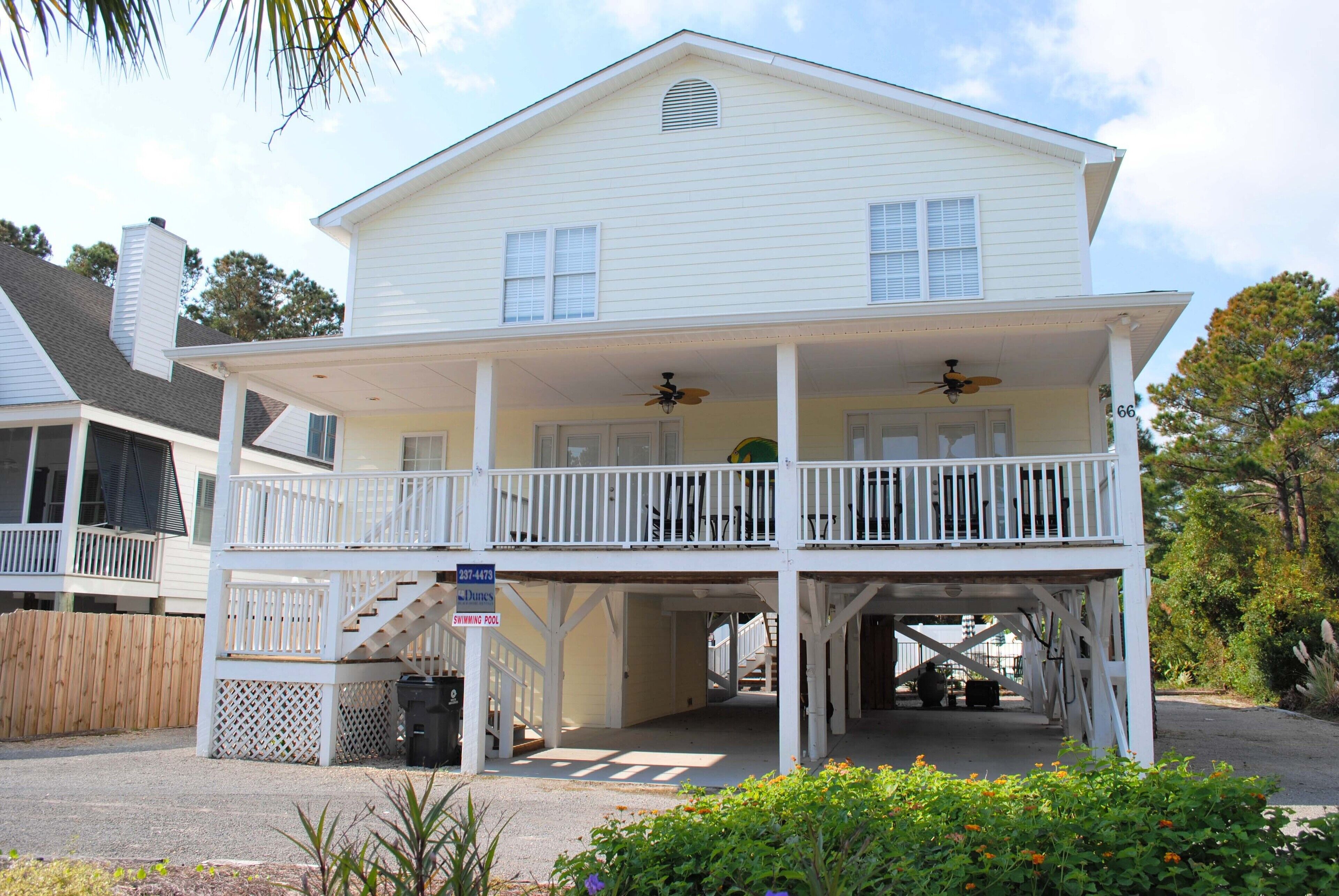 Beach house with private swimming pool at North Litchfield Beach in Pawleys Island.