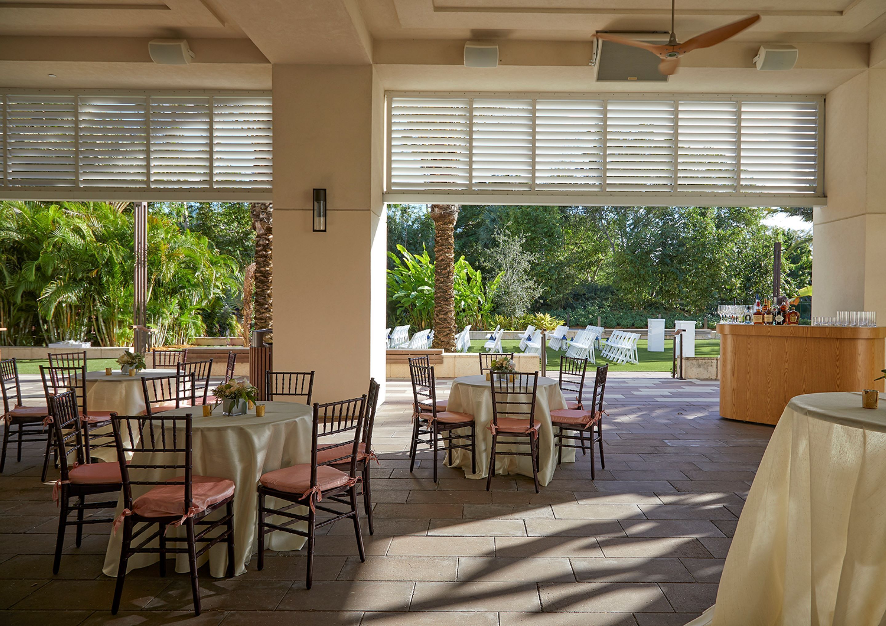 outdoor wedding area