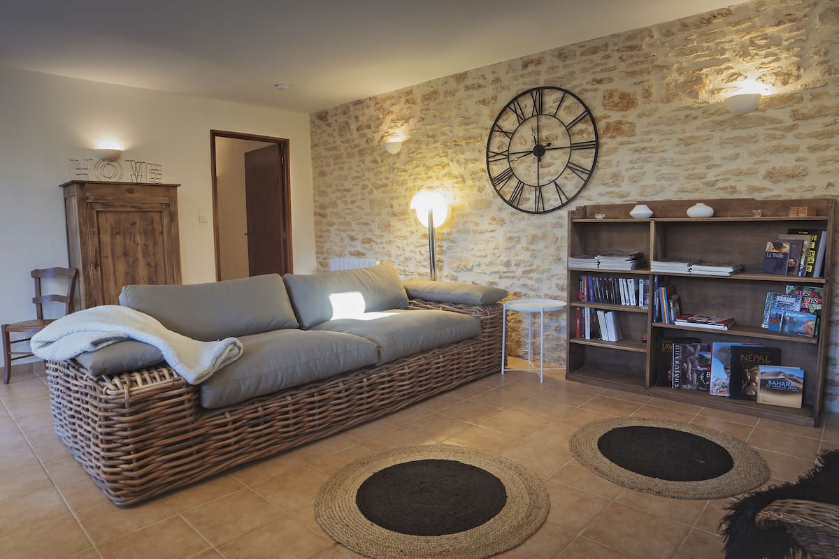 Cottage, uitzicht op tuin (Gîte Coucou) | Lounge