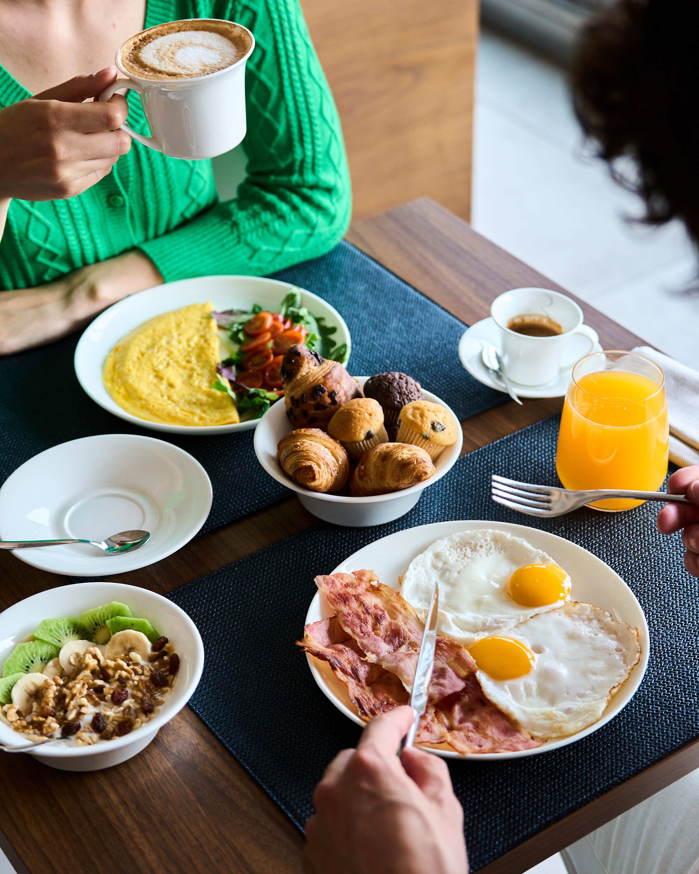 daily buffet breakfast (eur 25 per person)