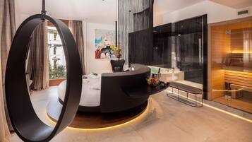 Suite, 1 Bedroom, Hot Tub (sauna and emotional shower) | Private spa tub