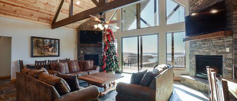 TV connectée, cheminée