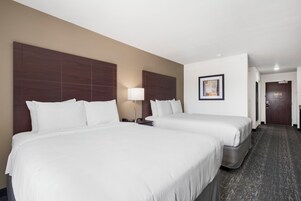 Premium bedding, down comforters, pillowtop beds, in-room safe