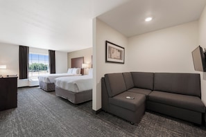 Premium bedding, down duvets, pillow-top beds, in-room safe