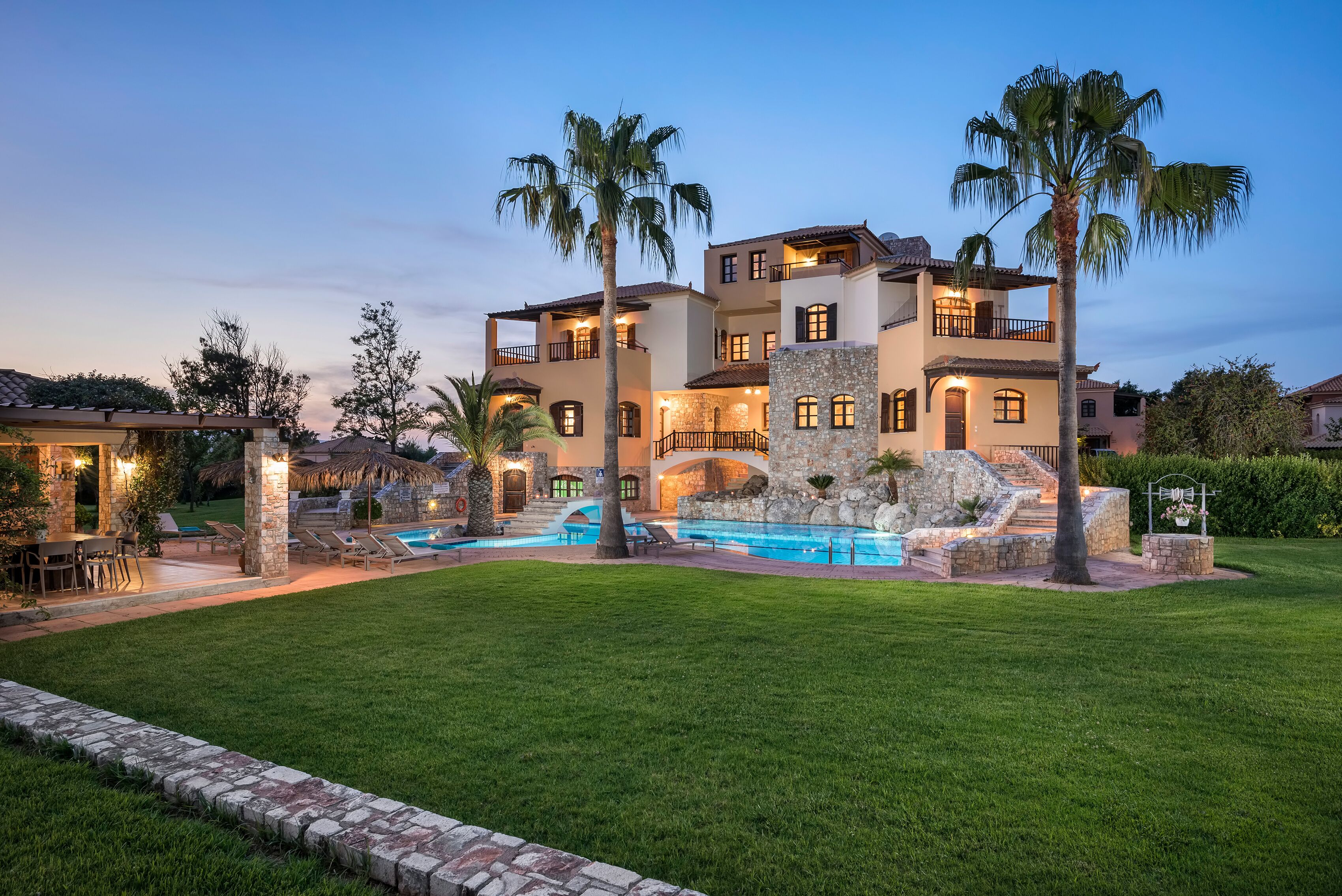 Front of property – evening/night