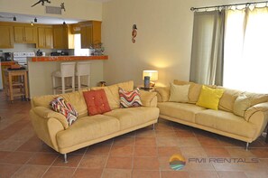 TV, DVD player, stereo