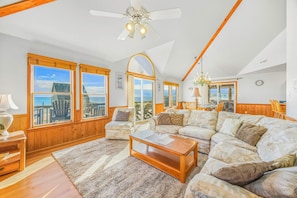 Smart TV, video games, DVD player - Semi-Oceanfront Home w/ Hot Tub, Game Room, Theater, Basketball, Beach Nearby (Rodanthe)