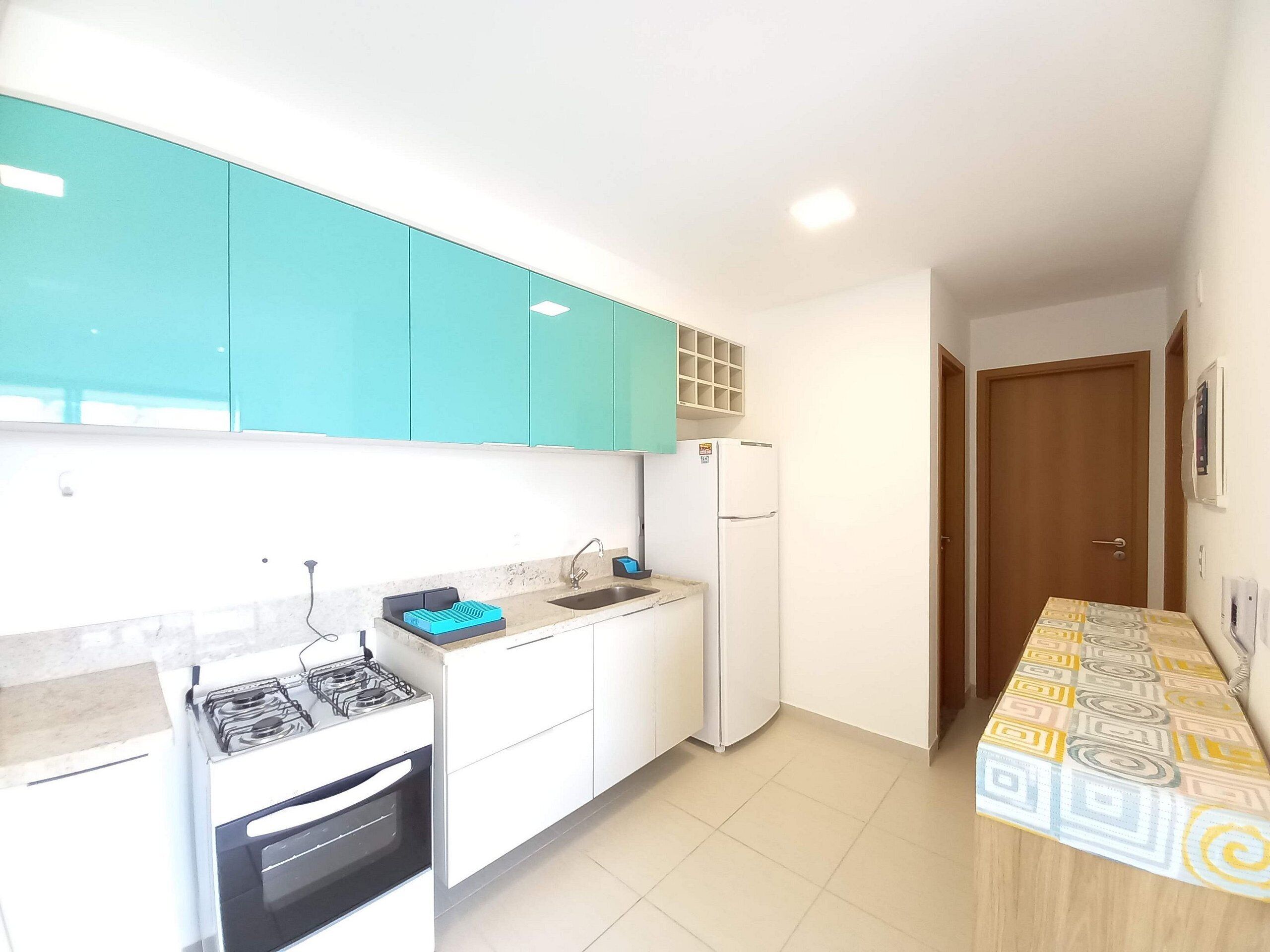 Family Apartment, Courtyard View, Beachside | Private kitchen | Fridge, cookware/dishes/utensils, freezer