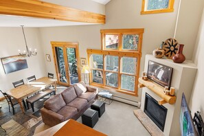 TV, fireplace, DVD player