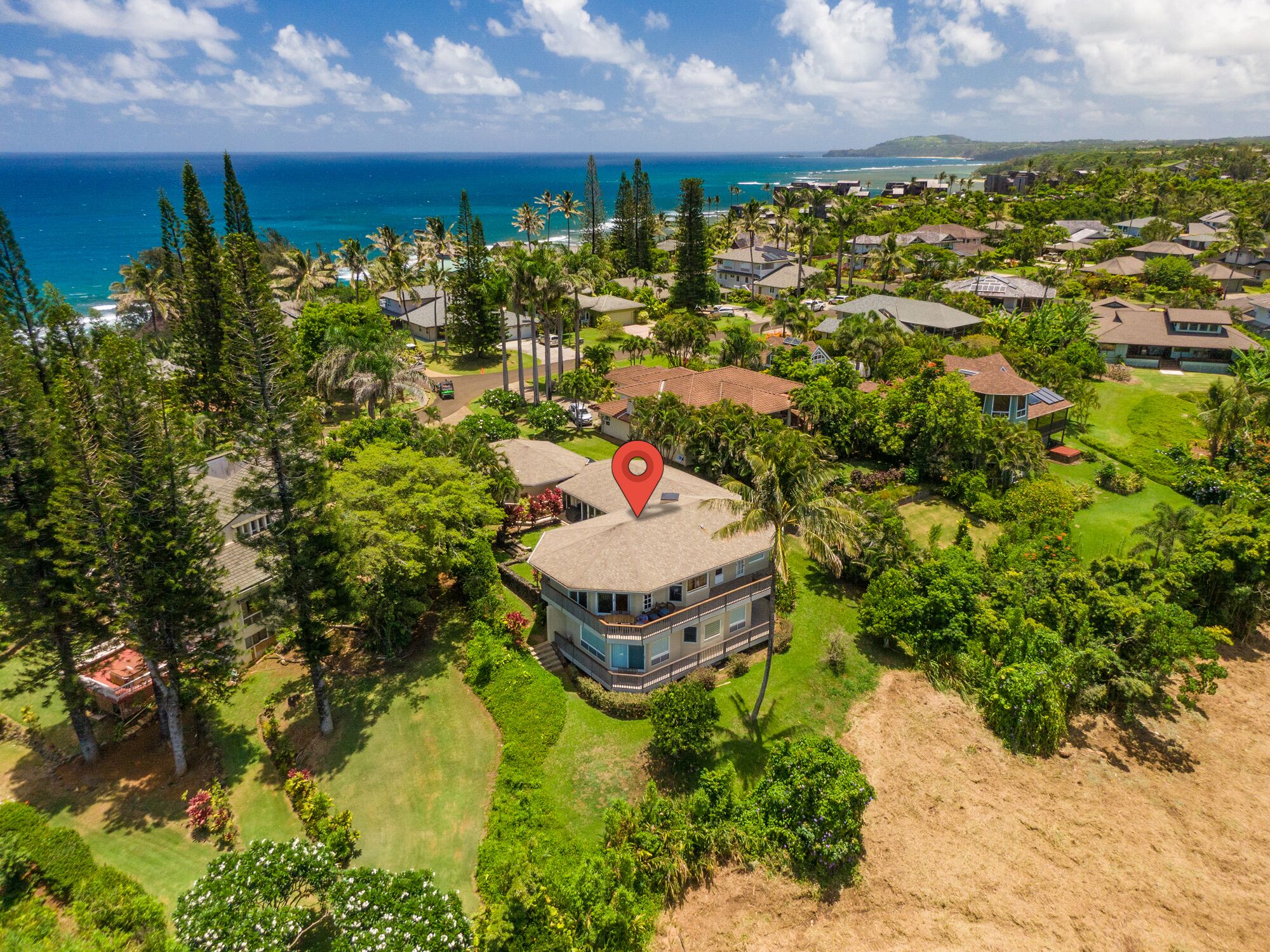 Beautiful, spacious 4 bedroom/4.5 bath home with Ocean views, A/C, and sauna