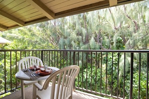 Enjoy a tranquil setting for morning coffee or outdoor dining on your private lanai