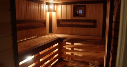 new house, of pine timber, forest, developed infrastructure Isloch River, lake.