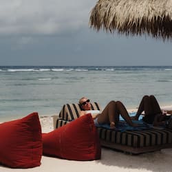 Private beach, white sand