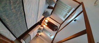 A unique villa with mesmerizing wooden antique furniture with a unique beauty.