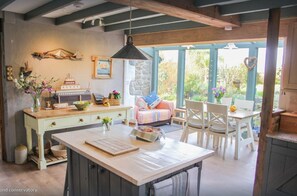 House, 4 Bedrooms | Private kitchen | Full-size fridge, microwave, oven, stovetop - Beautiful Cornish Country Farmhouse (St Ives)