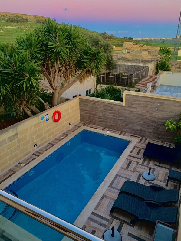 Double Room, Pool View | Terrace/patio