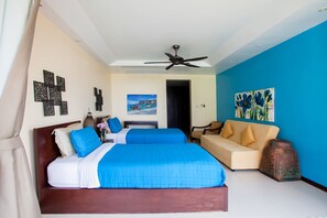 Villa panorámica | 3 dormitorios, caja fuerte, escritorio y tabla de planchar con plancha