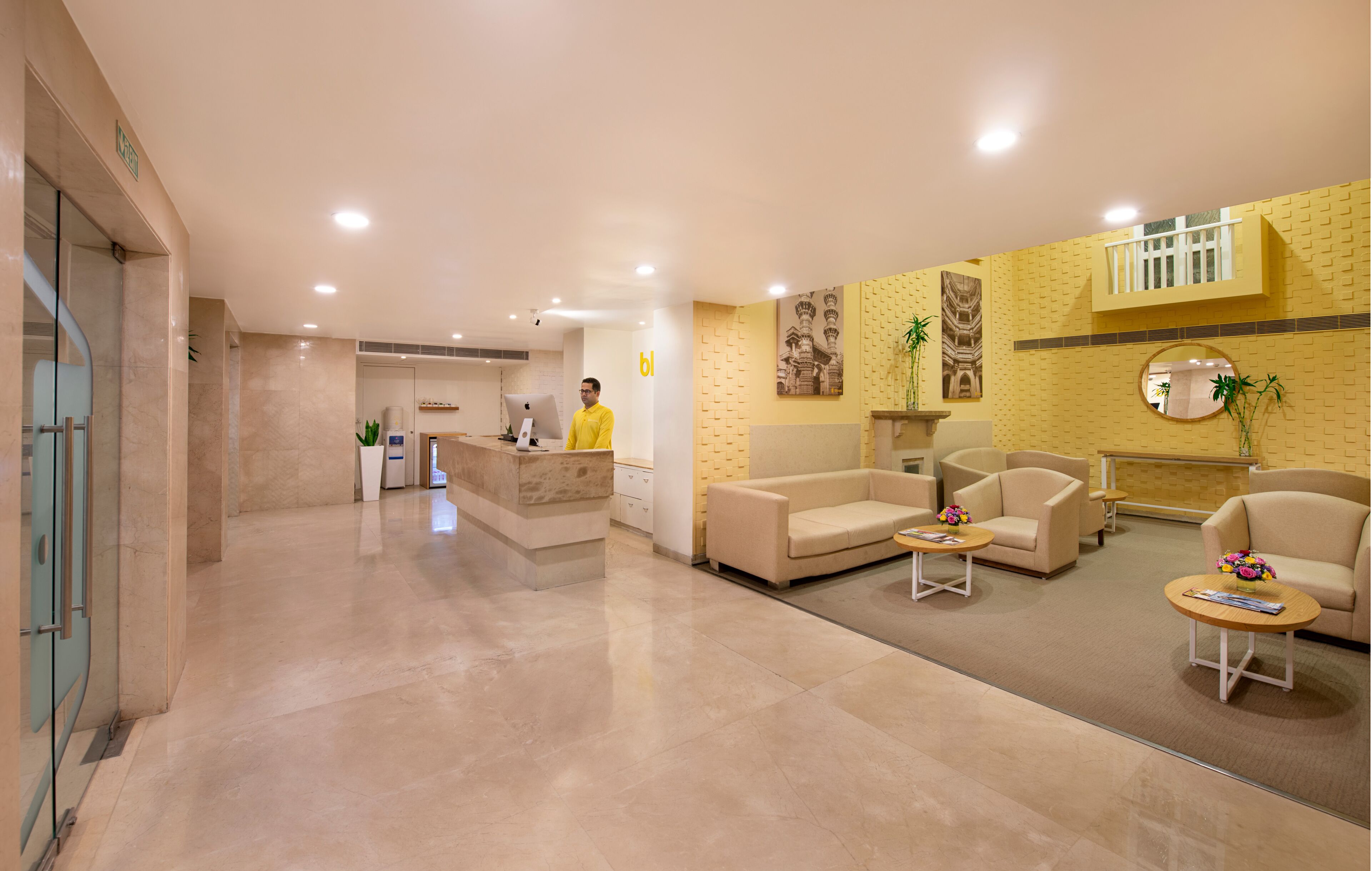 Sitteområde i lobbyen