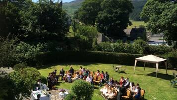 Outdoor wedding area