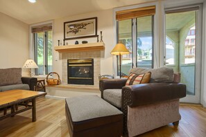 TV, fireplace, DVD player, stereo