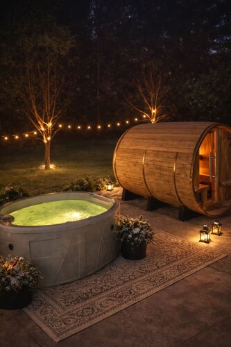 Peaceful Country Retreat 20 acres Private Pond Hot Tub Sauna Pets