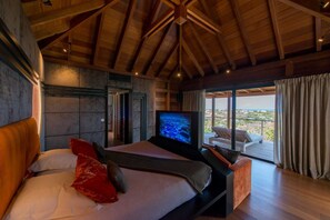 8 bedrooms, iron/ironing board, WiFi, bed sheets - Villa Jade – Zen-Inspired Oceanview Estate with Spa, Cinema & Infinity Pool in St. Barths (Gustavia)