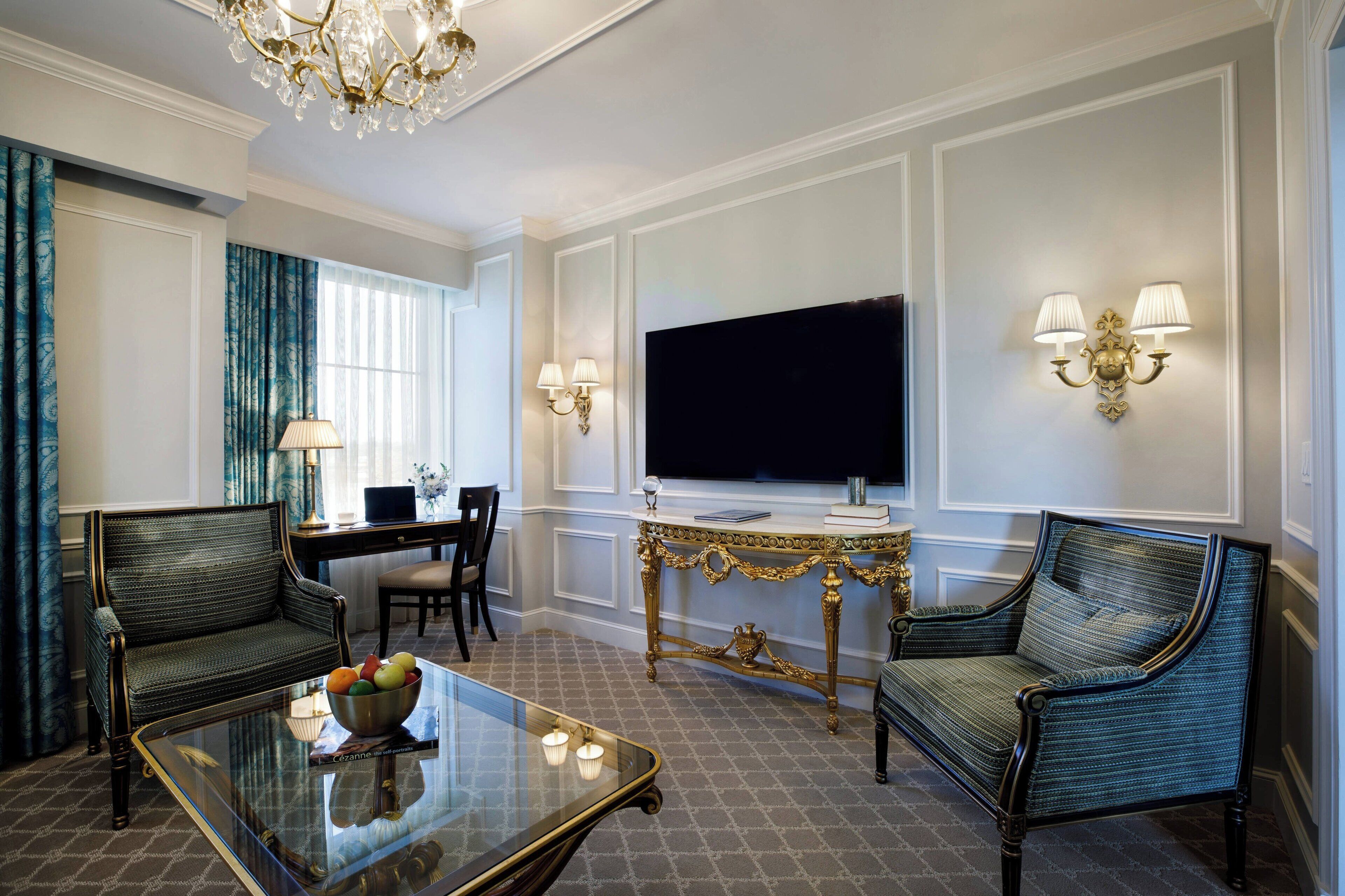 55-inch flat-screen tv with cable channels, tv