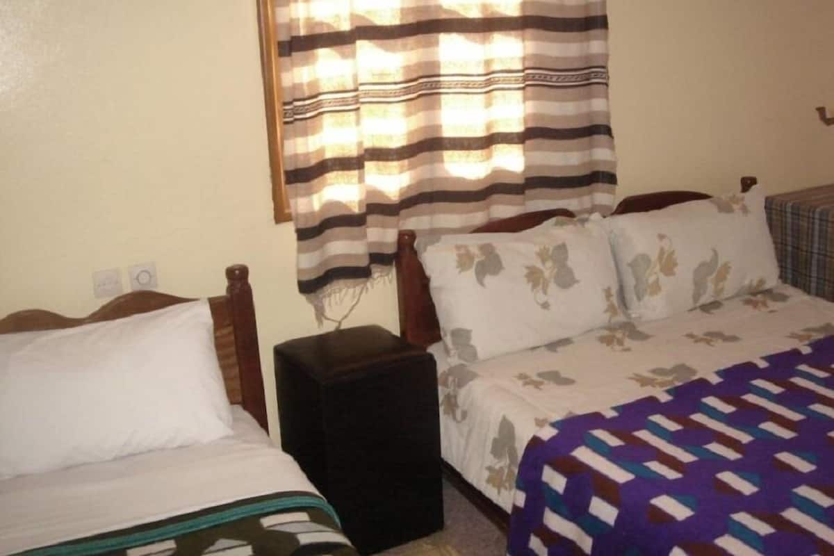 Laptop workspace, free WiFi, bed sheets