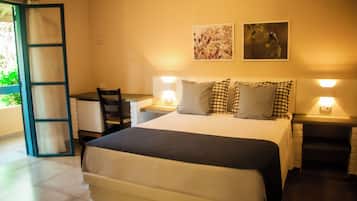 Quarto casal standard | 1 quarto, roupas de cama antialérgicas, frigobar