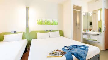 Standard Double Room, Multiple Beds | Desk, laptop workspace, soundproofing, iron/ironing board