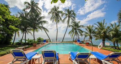 Villa isolée en bord de mer avec grande piscine et jardins - Fryers Well Bay