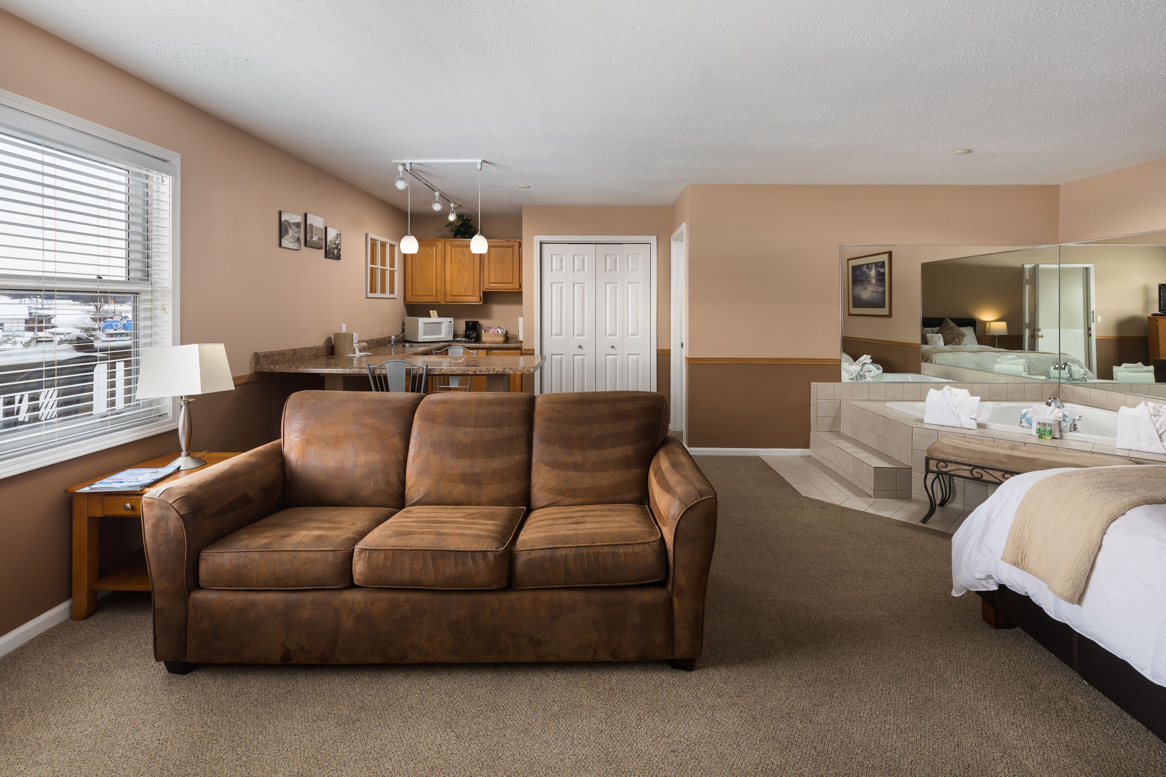 deluxe studio suite, 1 king bed with sofa bed (harbor deluxe - 14) | 1 bedroom, egyptian cotton sheets, premium bedding, down duvets