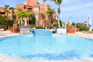 A heated pool