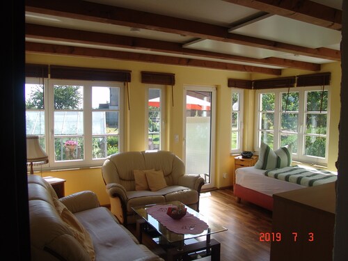 Friendly, bright apartment in a central, rural Harz region