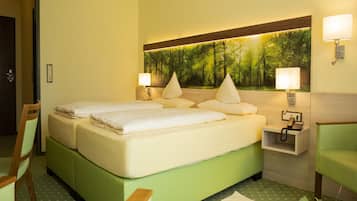 Standard-Doppelzimmer zur Einzelnutzung | Allergikerbettwaren, Daunenbettdecken, Schreibtisch