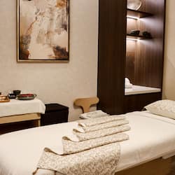 Sauna, steam room, body treatments, deep-tissue massages, body scrubs