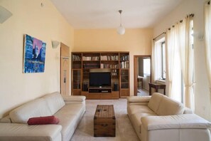 TV, books, stereo