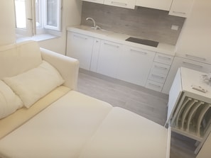 Apartment, 1 Schlafzimmer | Eigene Küche | Großer Kühlschrank, Mikrowelle, Herdplatte, Geschirrspüler