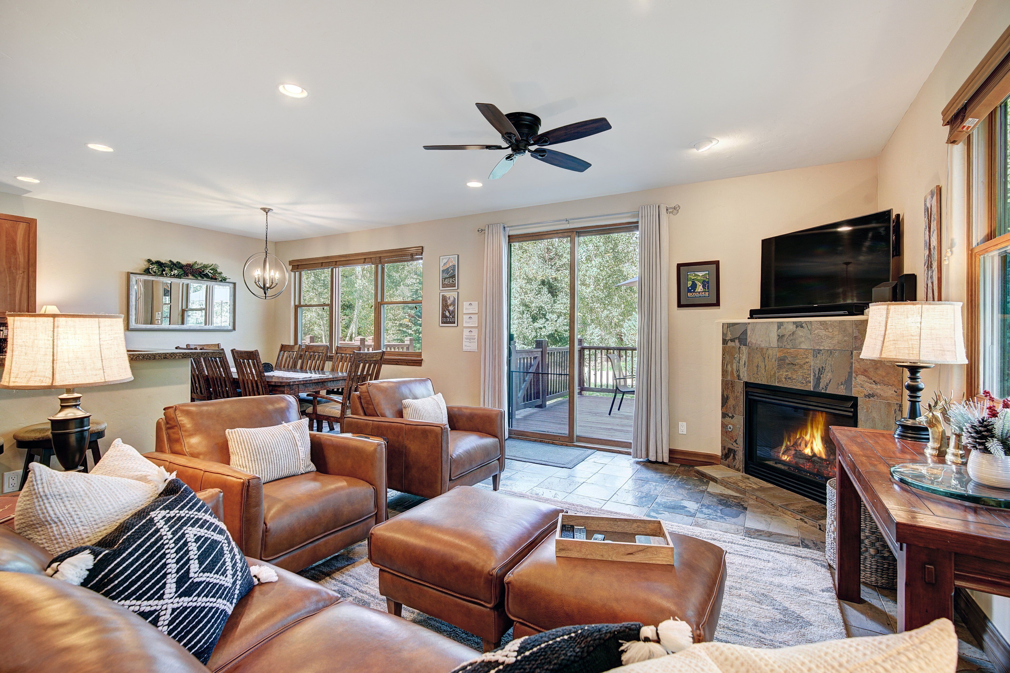 Televisio, takka, DVD-soitin