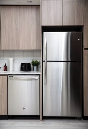 Fridge, microwave, stovetop, dishwasher