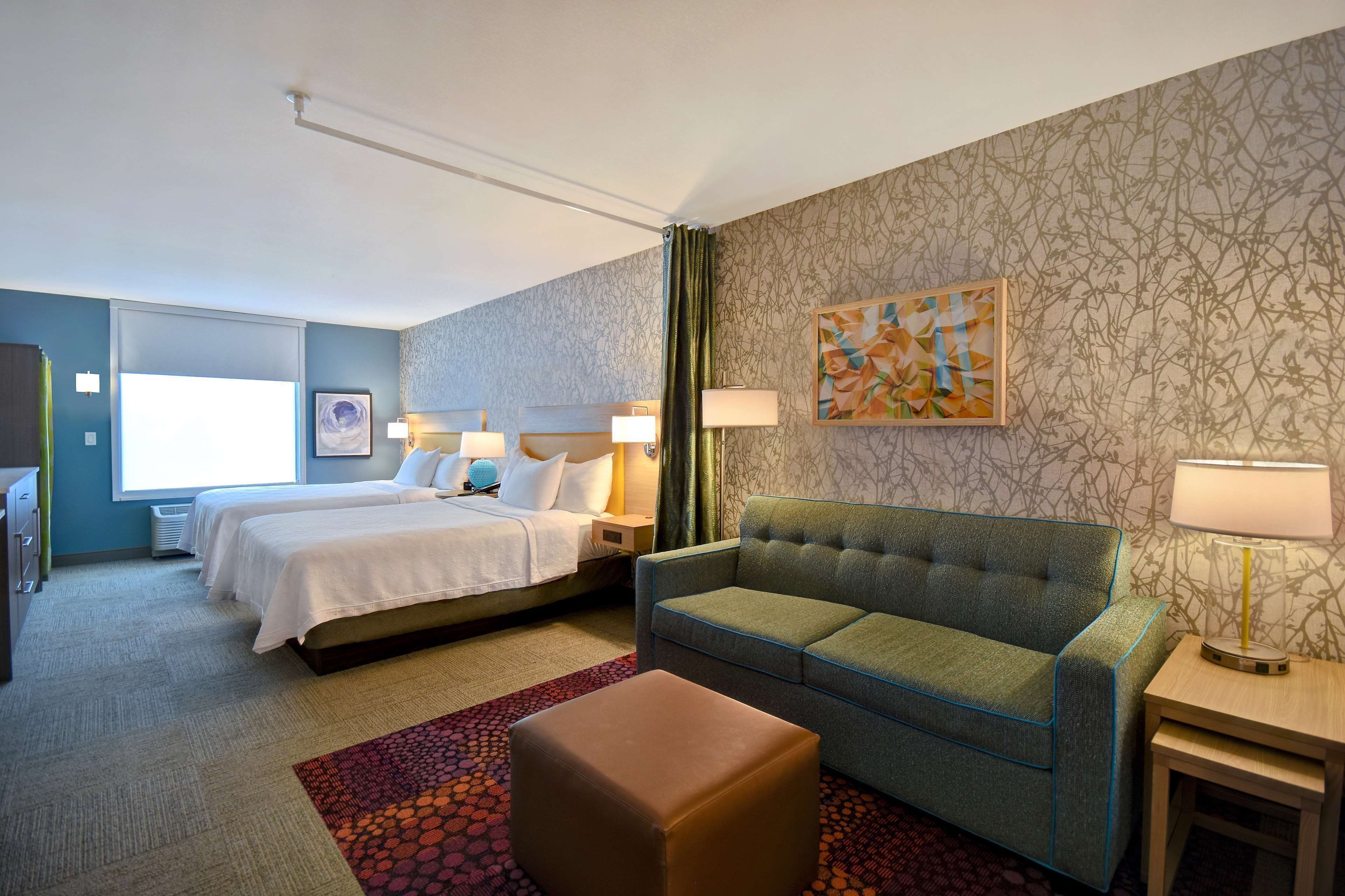 46-inch flat-screen TV with satellite channels, TV