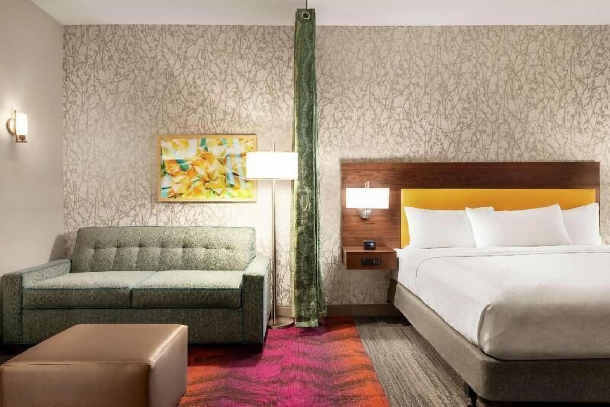 In-room safe, desk, laptop workspace, blackout drapes